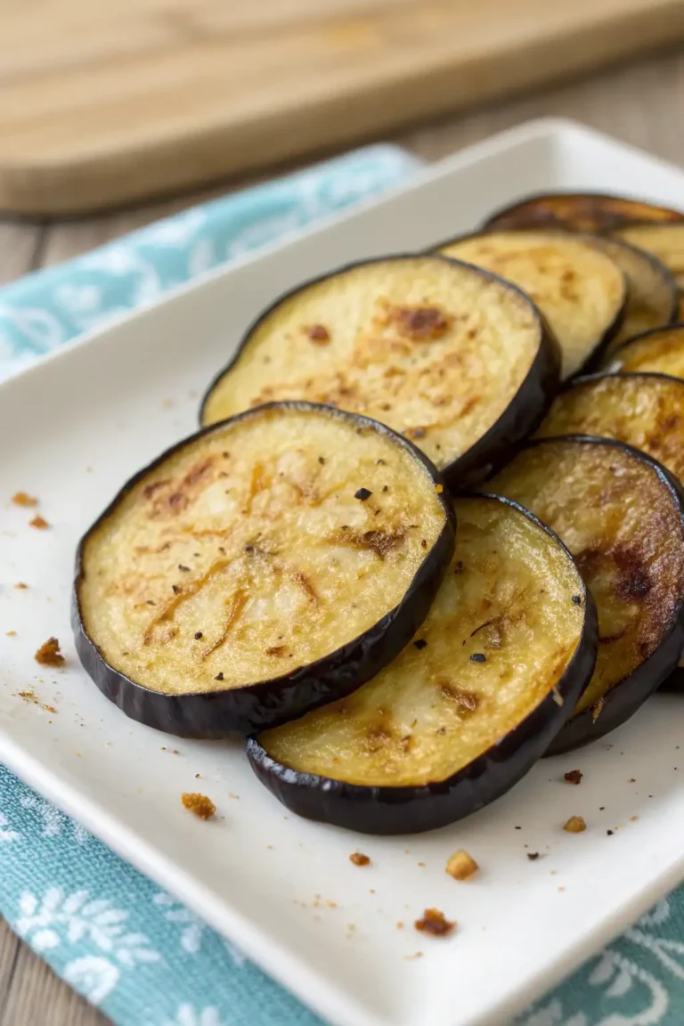 A delicious plate of Air Fryer Eggplant