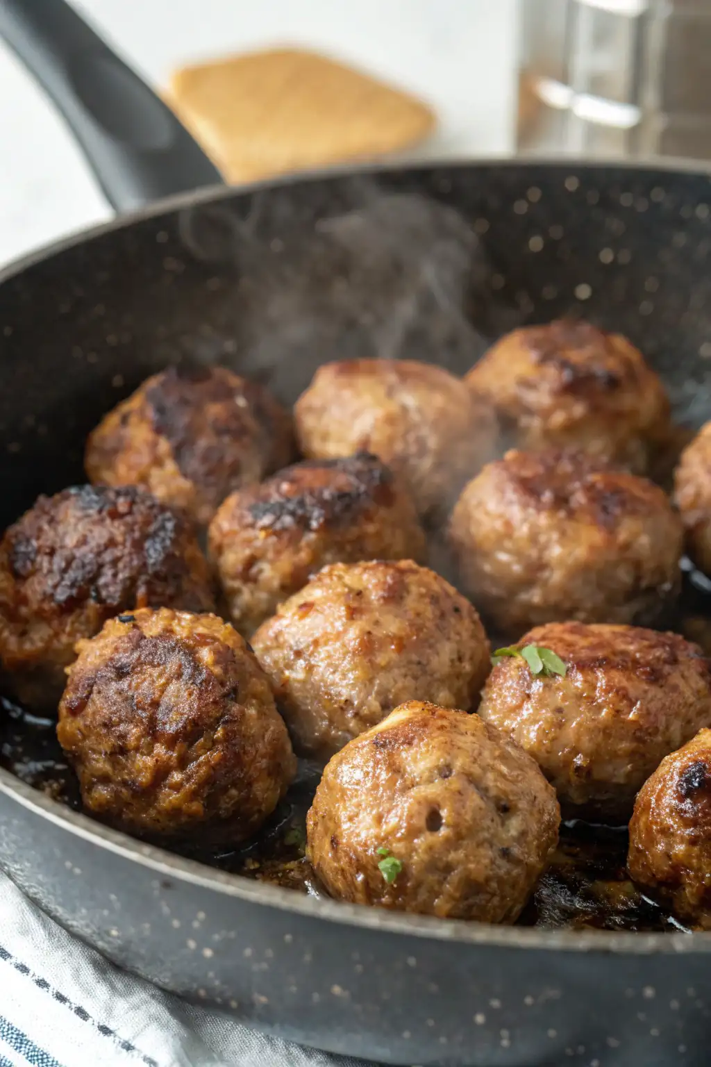 A delicious plate of Air Fryer Lamb Meatballs