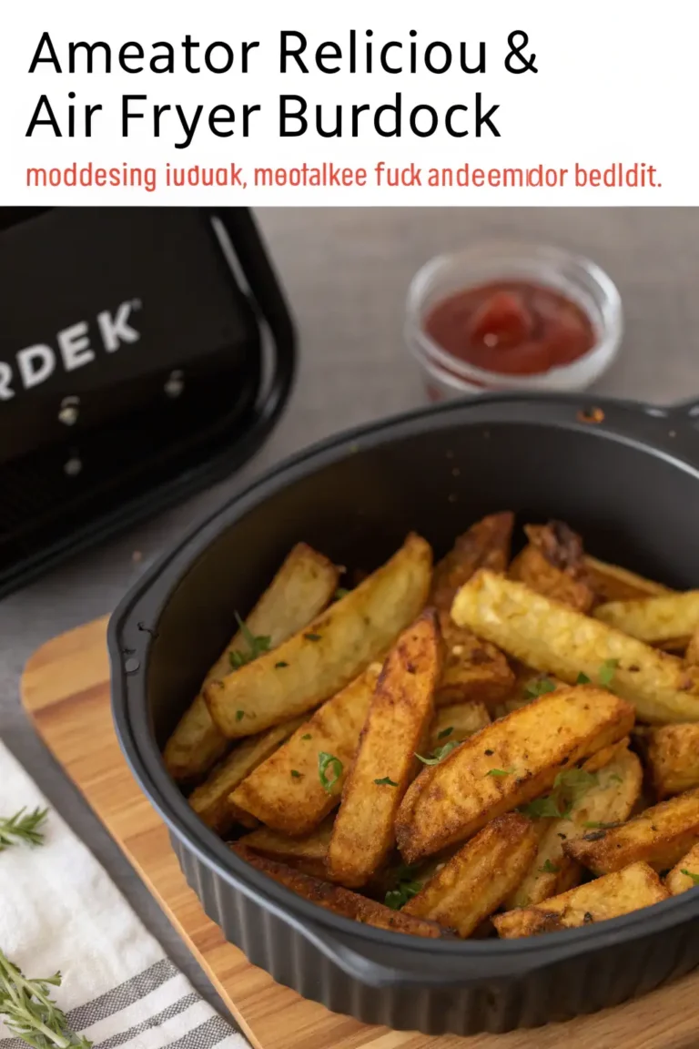 A delicious plate of Air Fryer Burdock