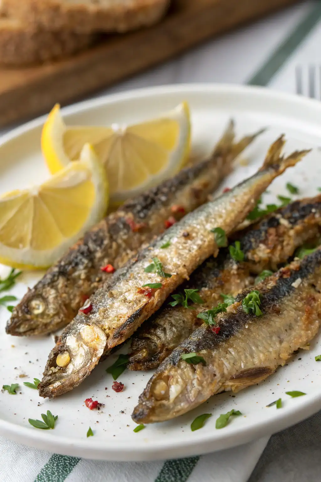 A delicious plate of Air Fryer Anchovies