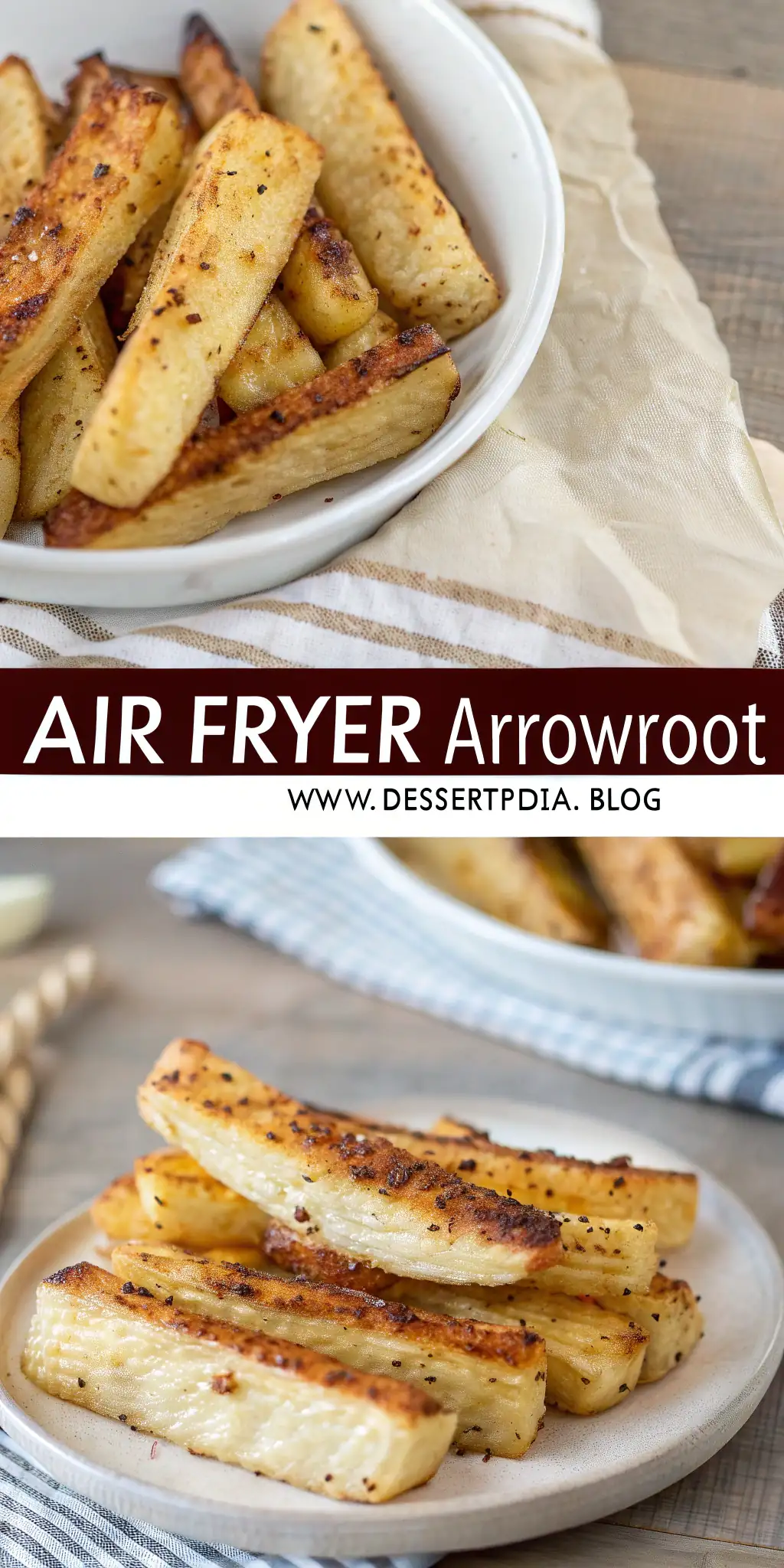 Pinterest image 1 for Air Fryer Arrowroot