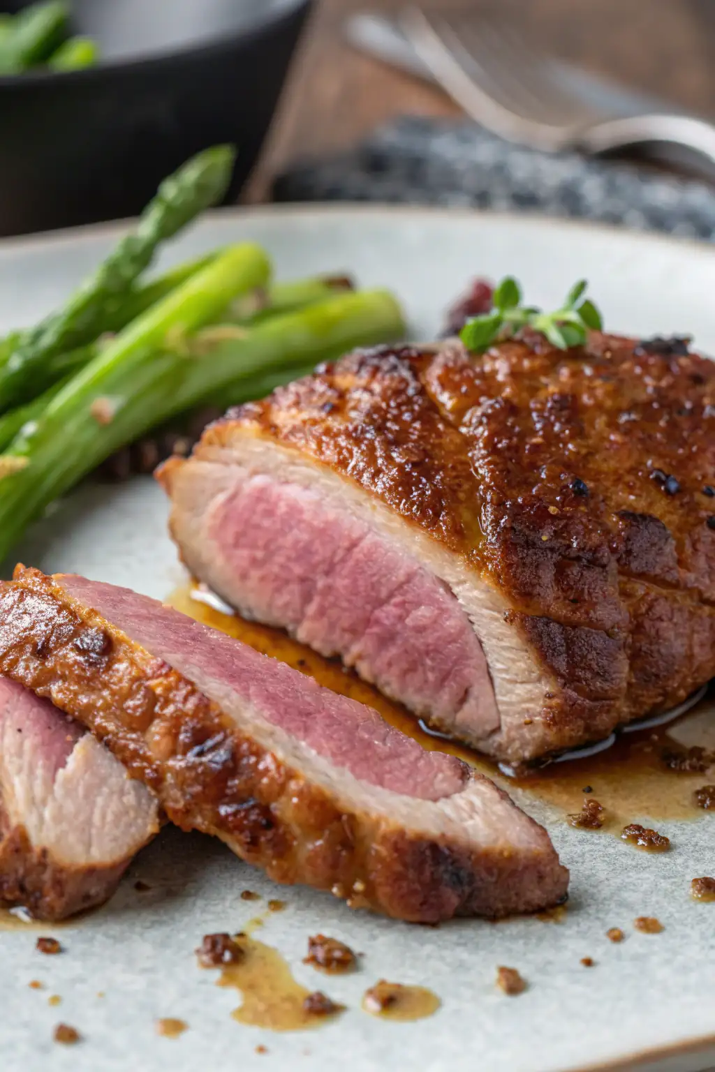 A delicious plate of Air Fryer Duck Breast
