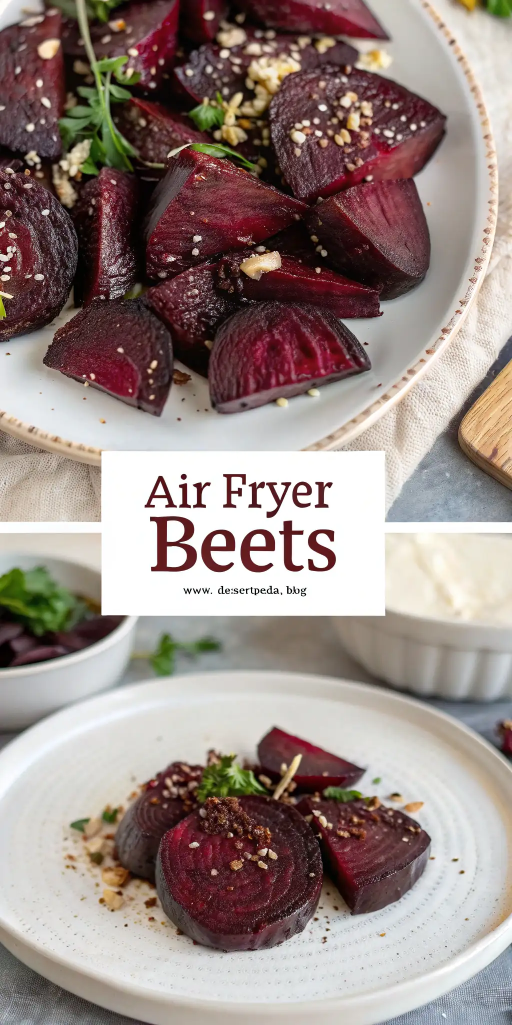 Pinterest image 1 for Air Fryer Beets