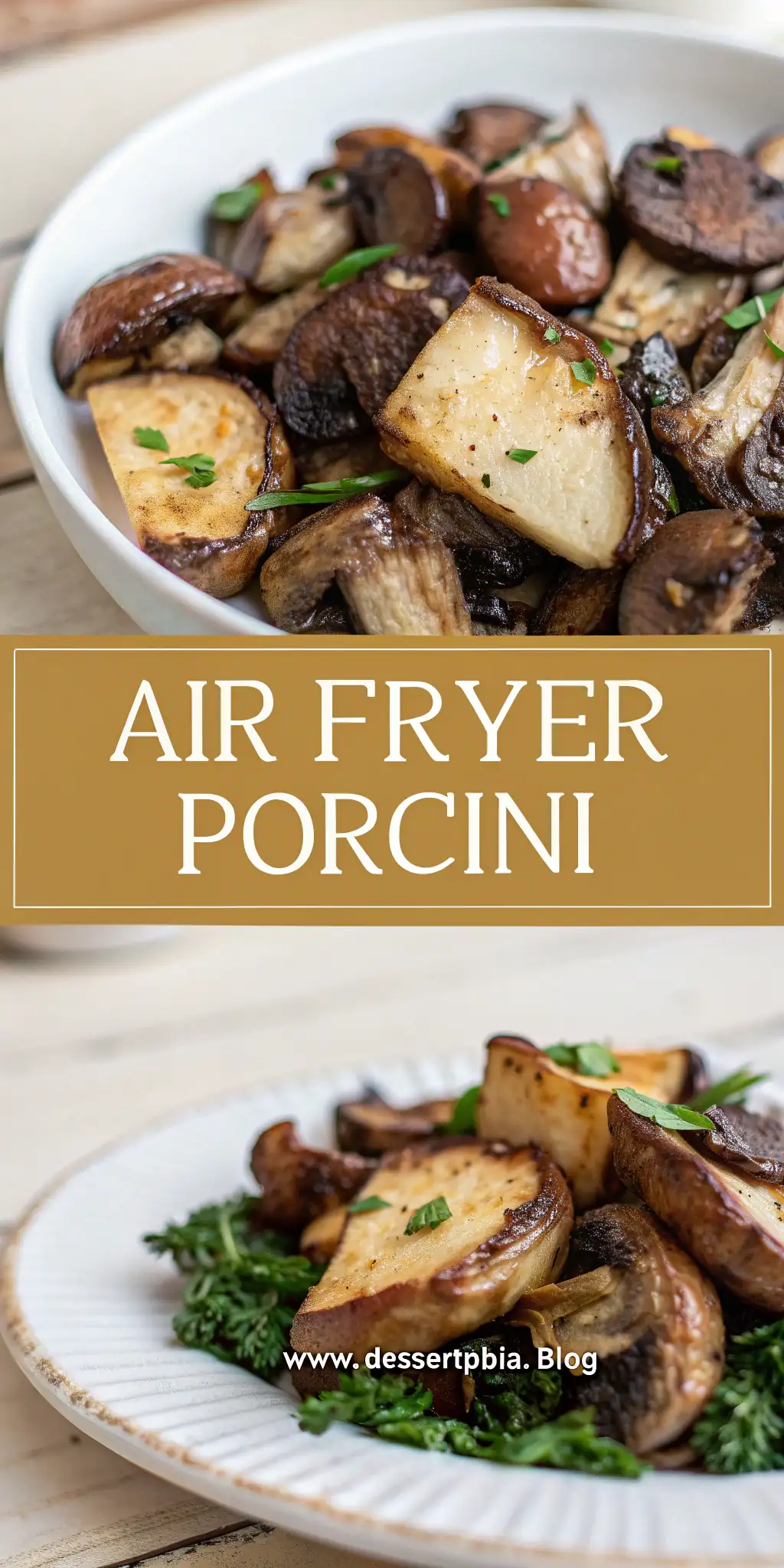 Pinterest image 1 for Air Fryer Porcini