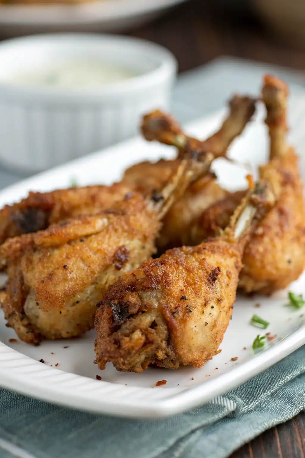A delicious plate of Air Fryer Frog Legs