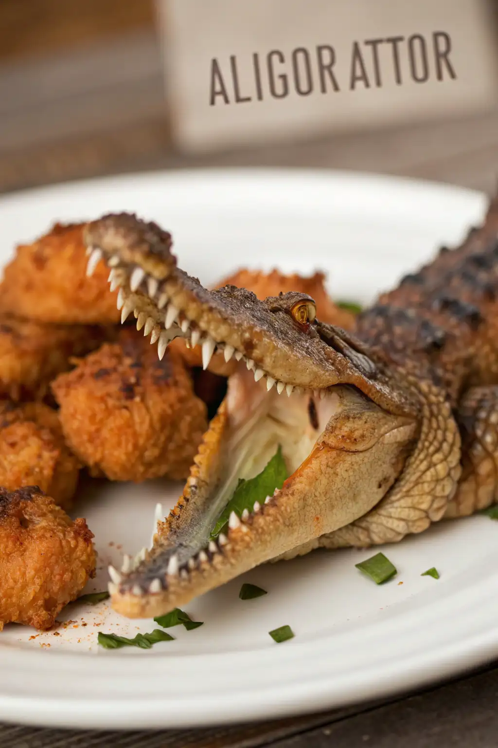 A delicious plate of Air Fryer Alligator Tails