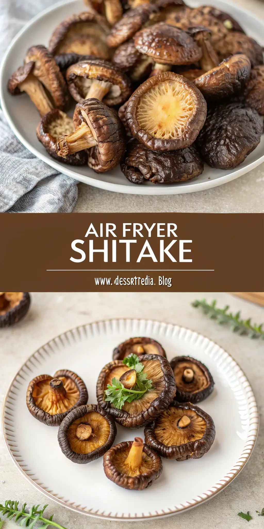 Pinterest image 2 for Air Fryer Shiitake
