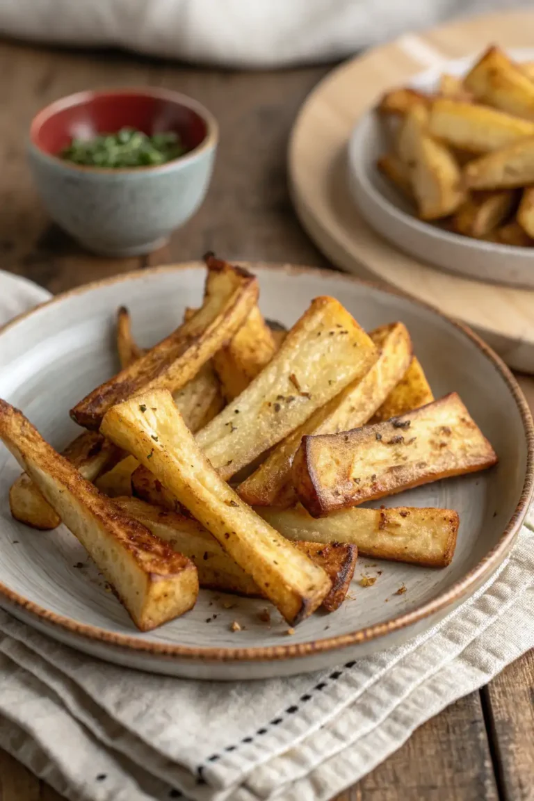 A delicious plate of Air Fryer Parsnips