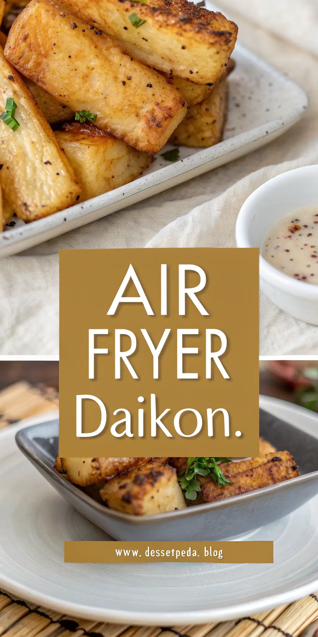 Pinterest image 1 for Air Fryer Daikon