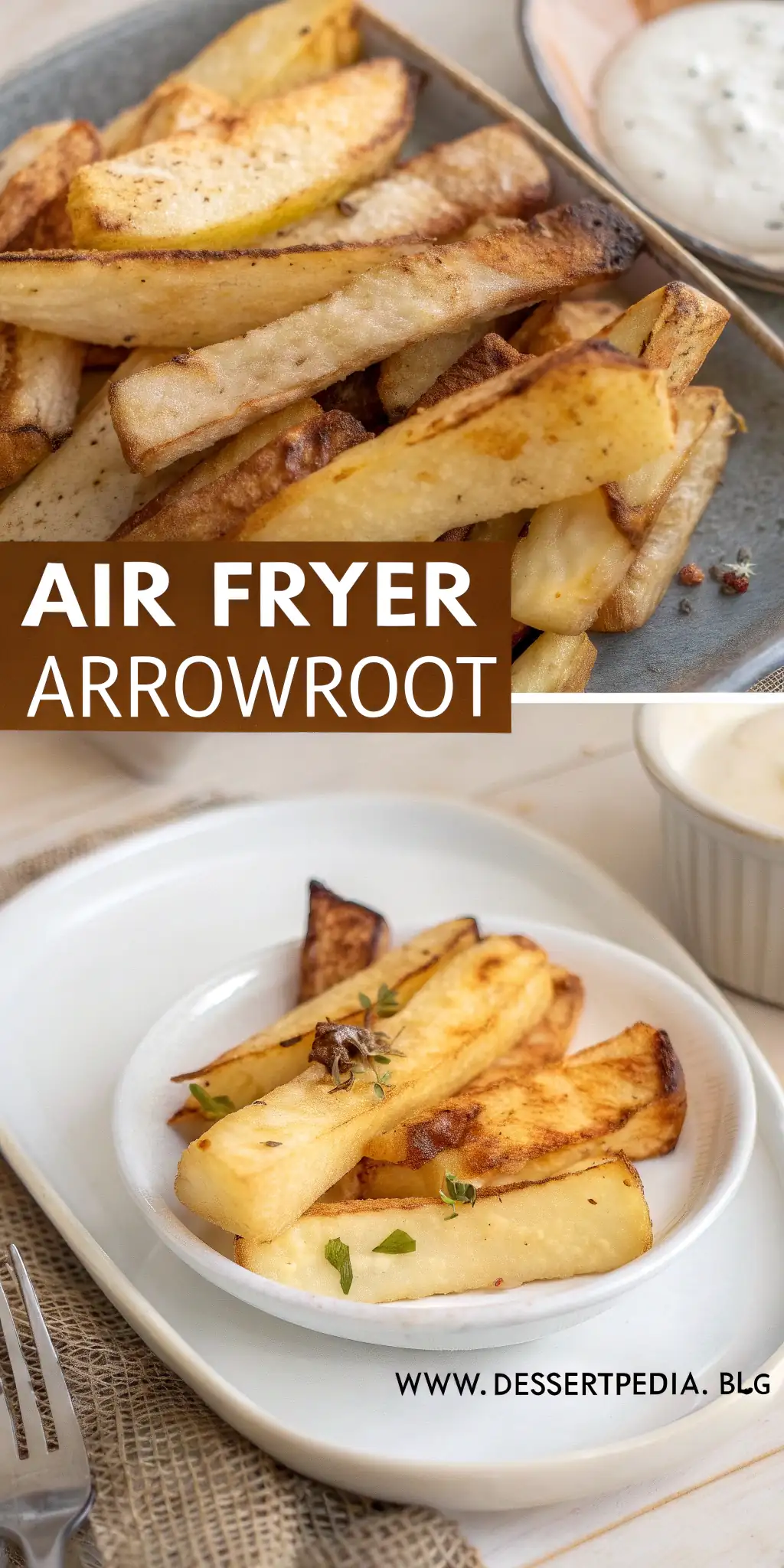 Pinterest image 2 for Air Fryer Arrowroot