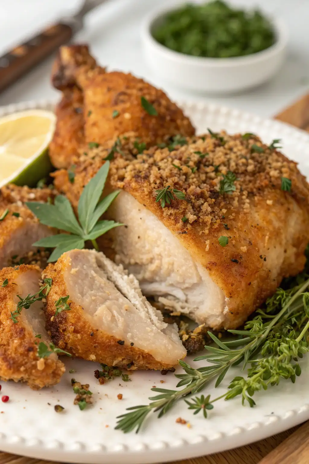 A delicious plate of Air Fryer Chicken Hemp