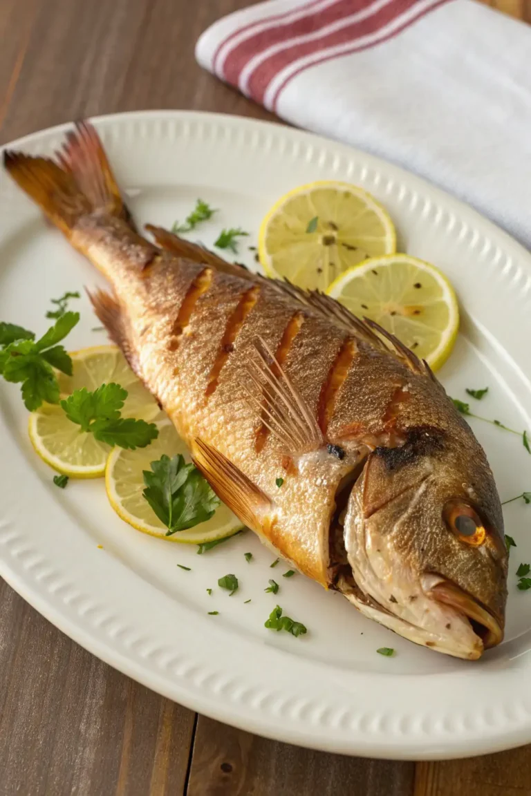 A delicious plate of Air Fryer Snapper
