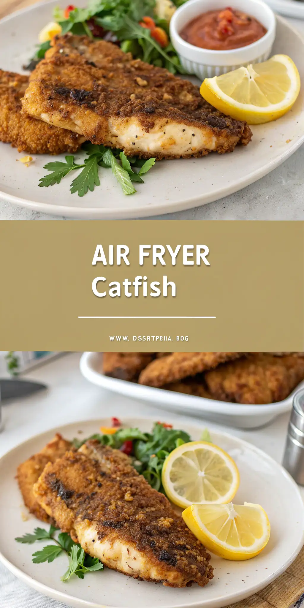 Pinterest image 1 for Air Fryer Catfish