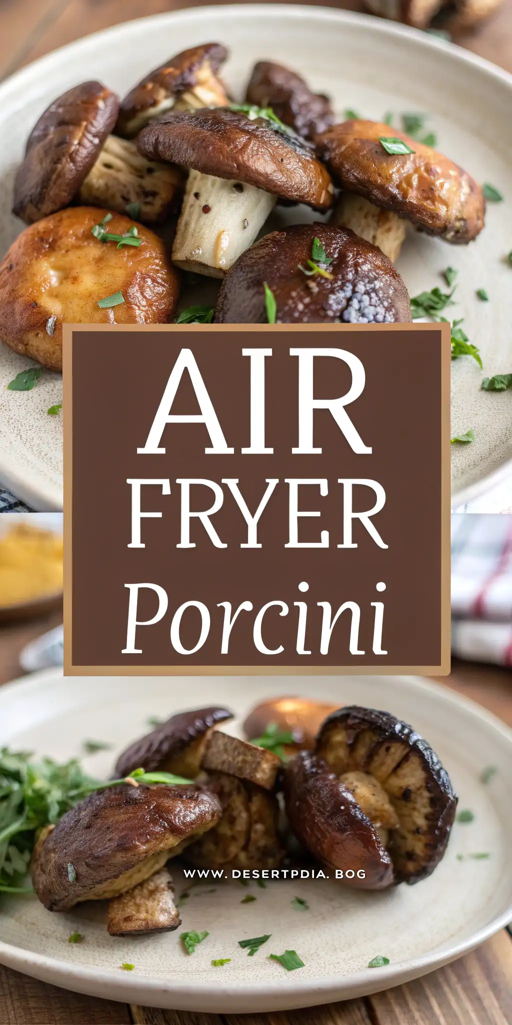 Pinterest image 2 for Air Fryer Porcini