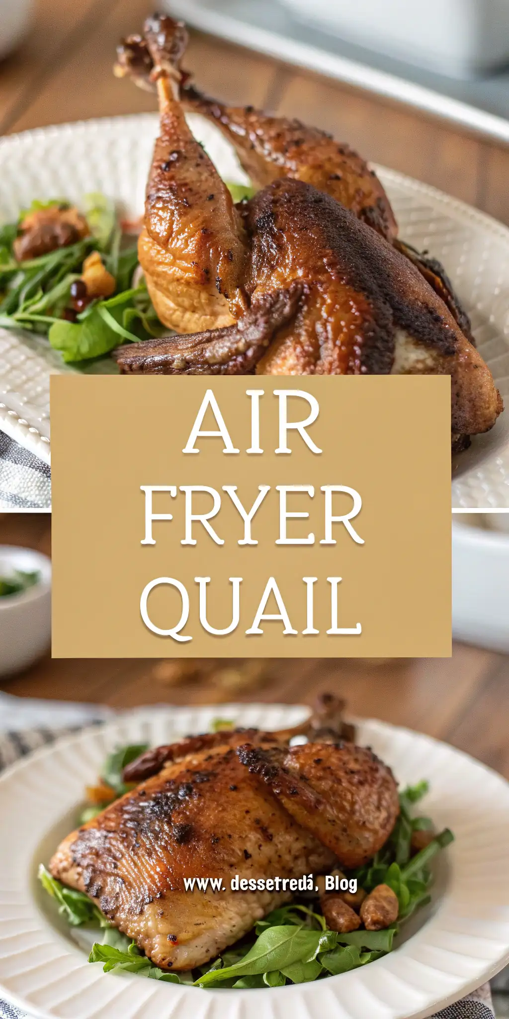 Pinterest image 1 for Air Fryer Quail