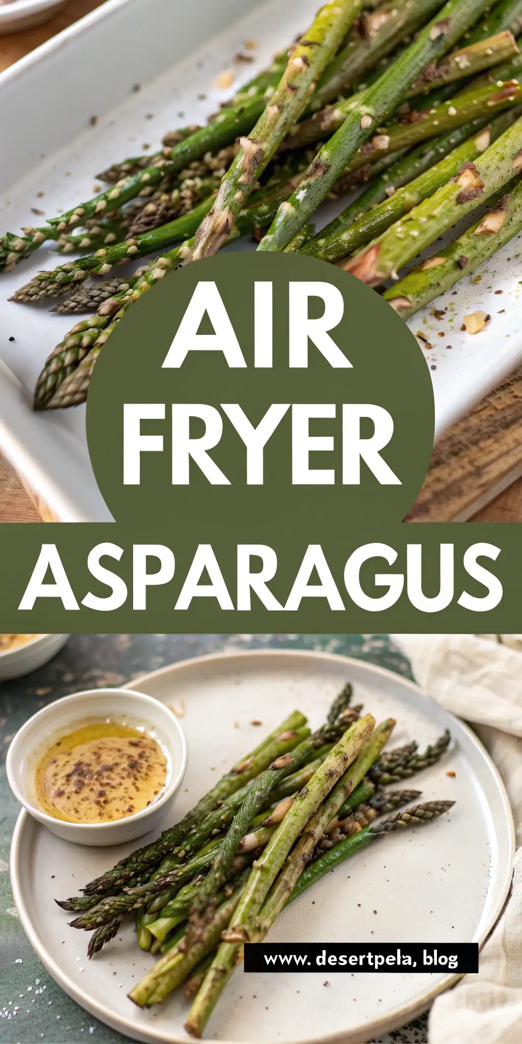 Pinterest image 2 for Air Fryer Asparagus