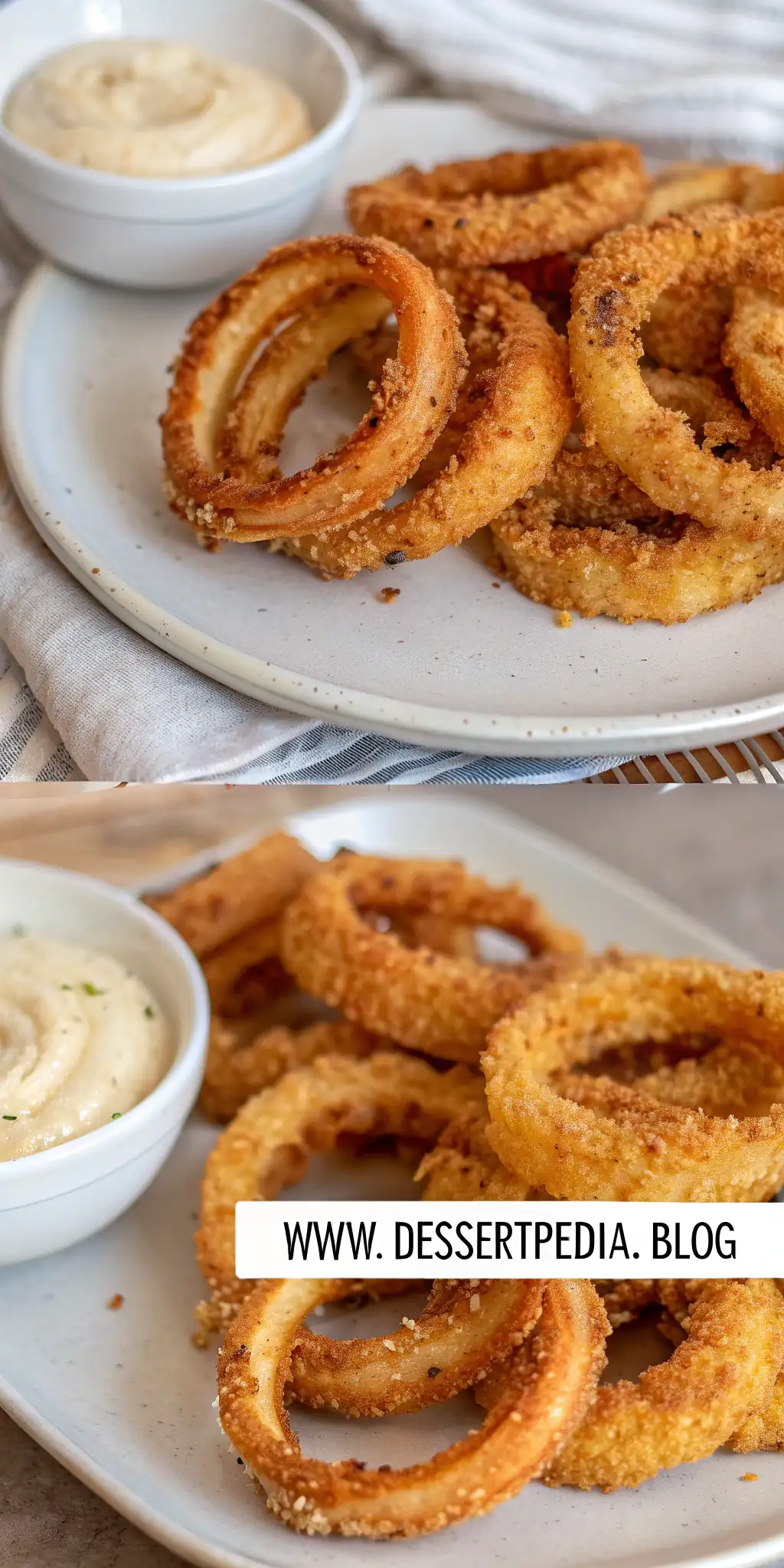 Pinterest image 2 for Air Fryer Onion Rings