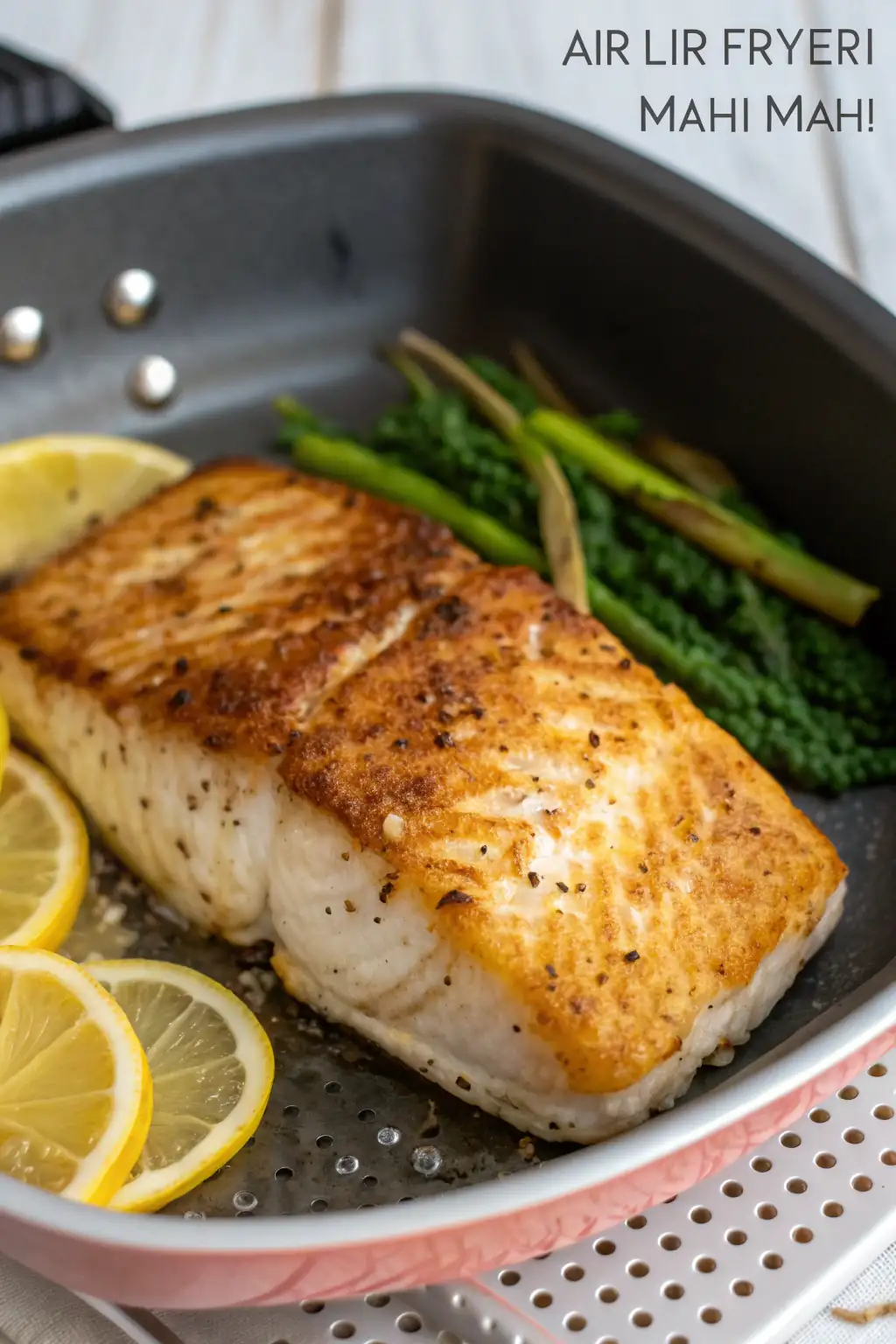 A delicious plate of Air Fryer Mahi Mahi