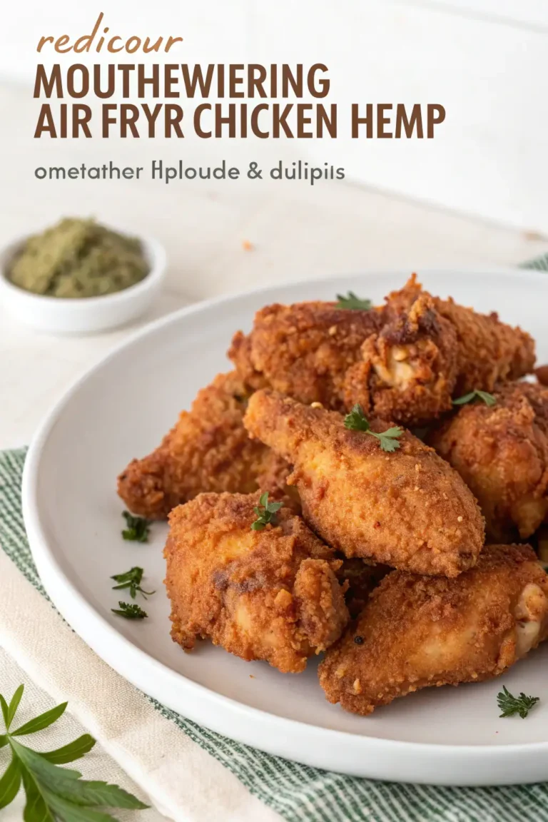 A delicious plate of Air Fryer Chicken Hemp