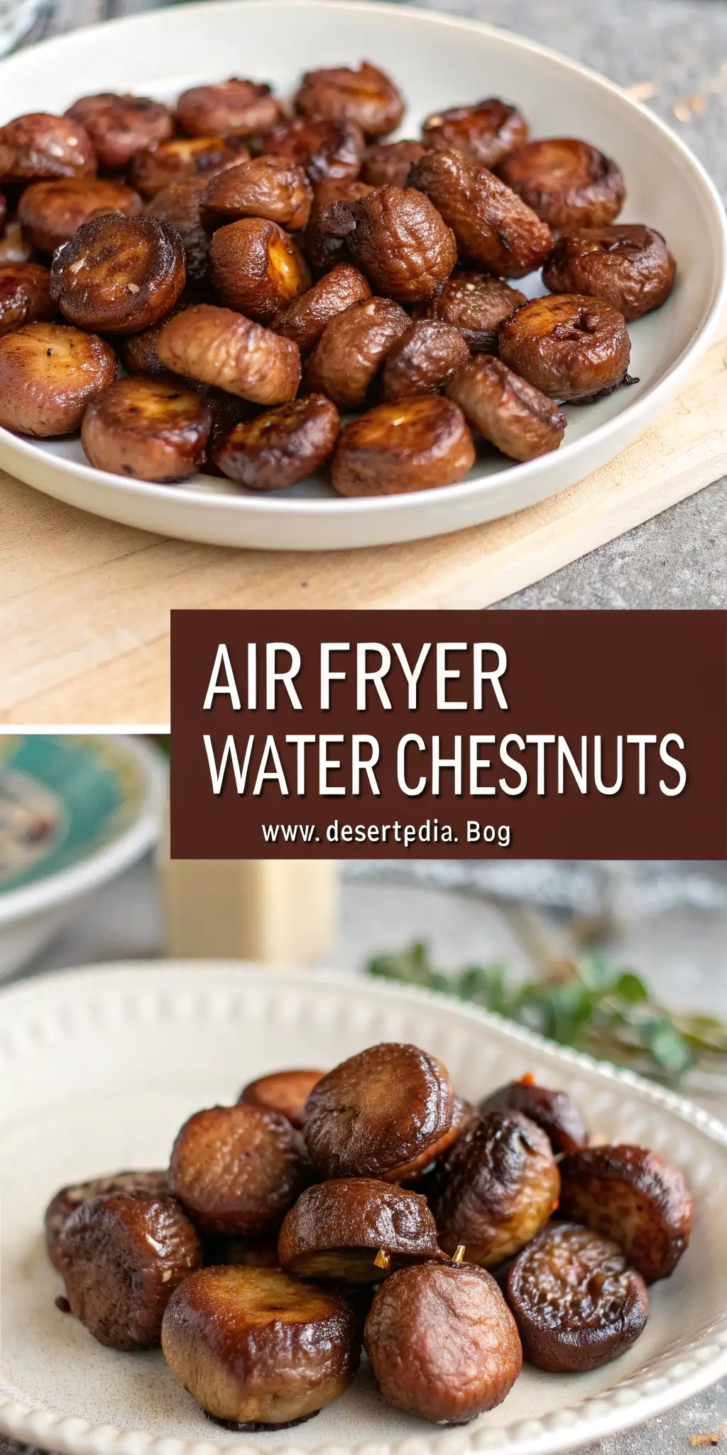 Pinterest image 2 for Air Fryer Water Chestnuts