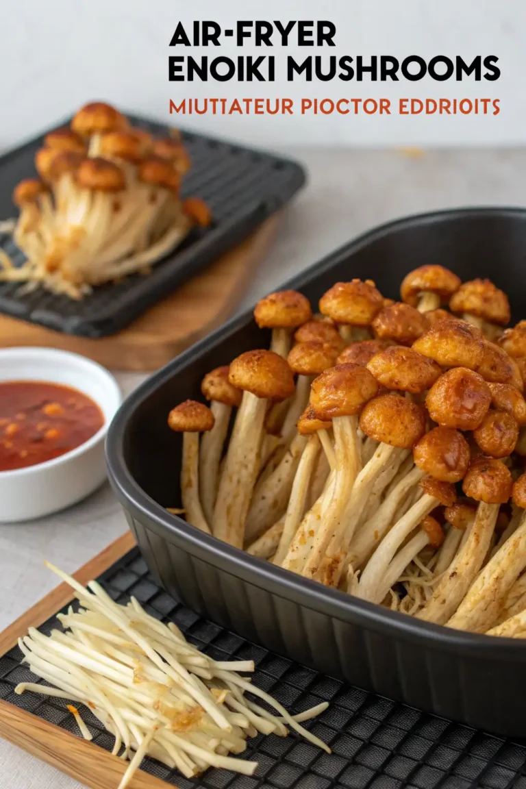 A delicious plate of Air Fryer Enoki