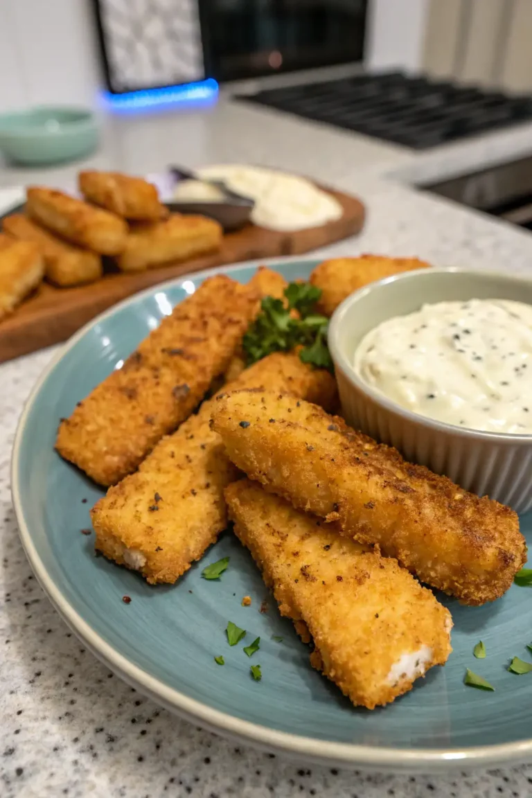 A delicious plate of Air Fryer Fish Sticks