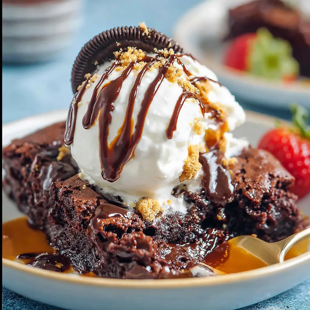A delicious plate of 4-Ingredient Chocolate Dump Cake