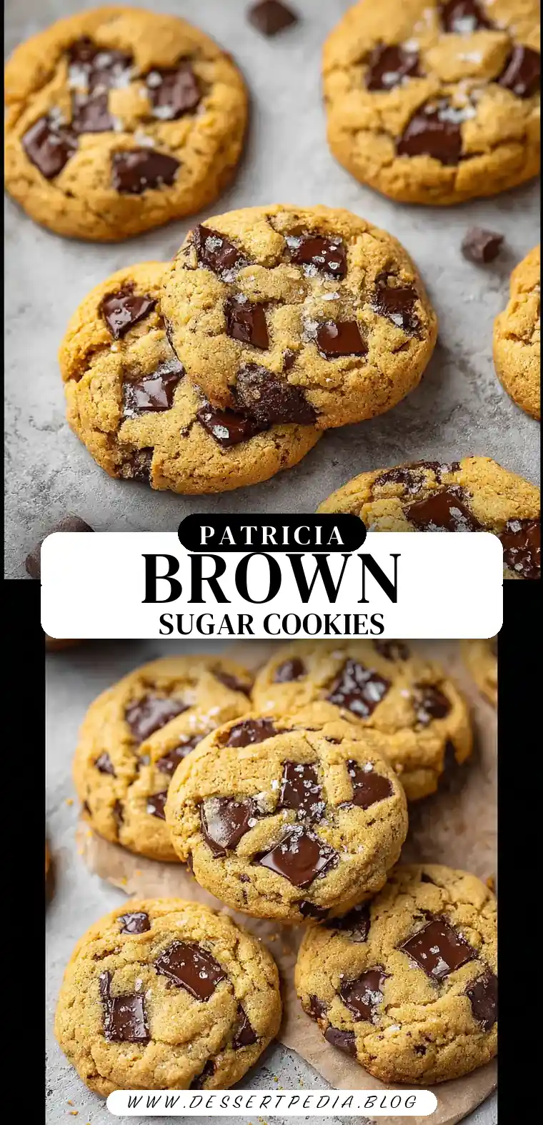 Pinterest pin (Design 3) for Chocolate Chip Cookie Recipe With Brown Sugar