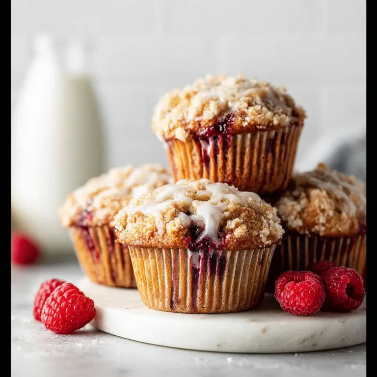 A delicious plate of Buttermilk Raspberry Muffins