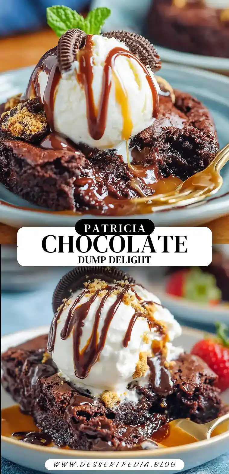 Pinterest pin (Design 3) for 4-Ingredient Chocolate Dump Cake