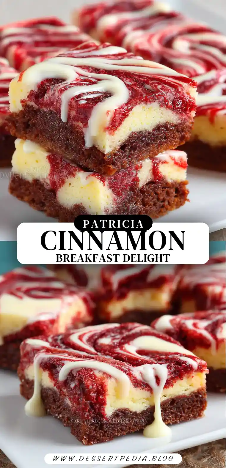 Pinterest pin (Design 3) for Cinnamon Roll Pancakes