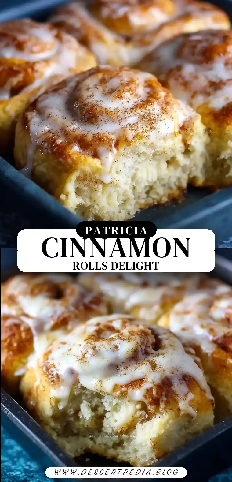 Pinterest pin (Design 3) for Small Batch Cinnamon Rolls