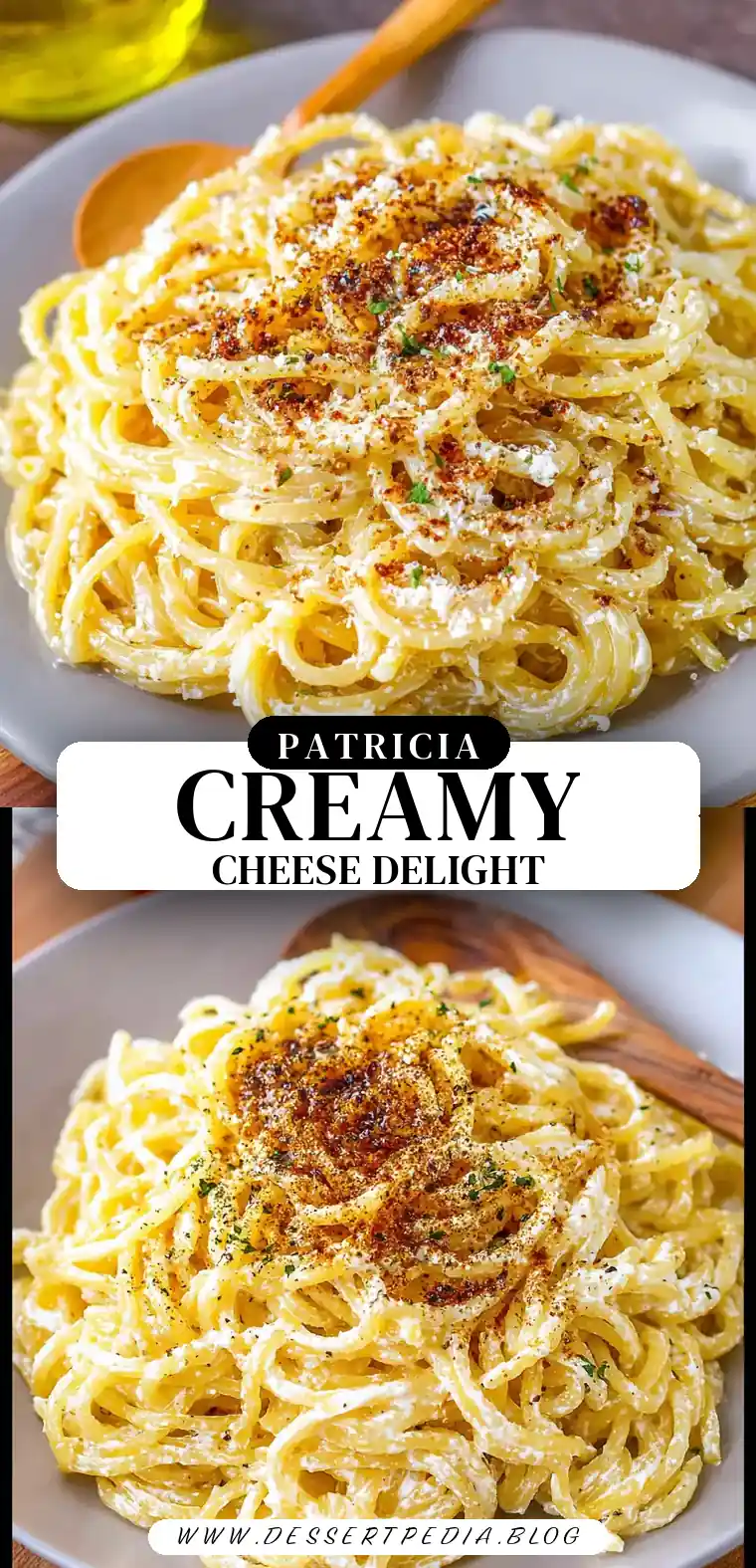 Pinterest pin (Design 3) for Cream Cheese Pasta