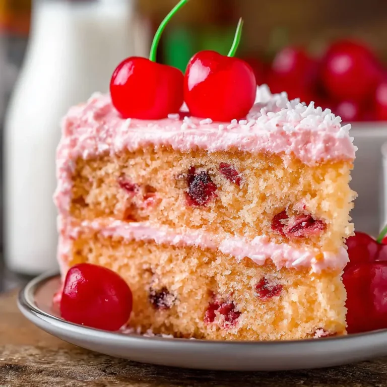 A delicious plate of Cherry Chip Cake
