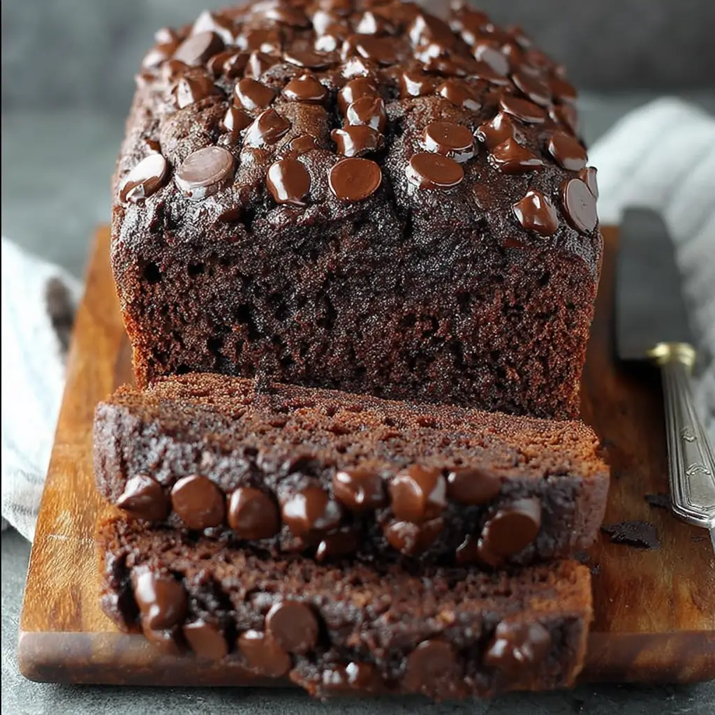 A delicious plate of Chocolate Banana Bread