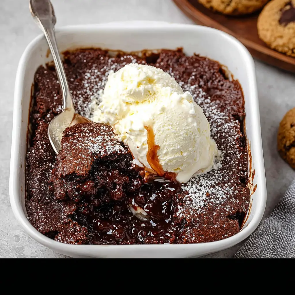 A delicious plate of Chocolate Cobbler Recipe