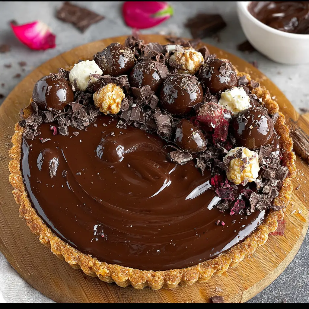 A delicious plate of Chocolate Ganache Tart