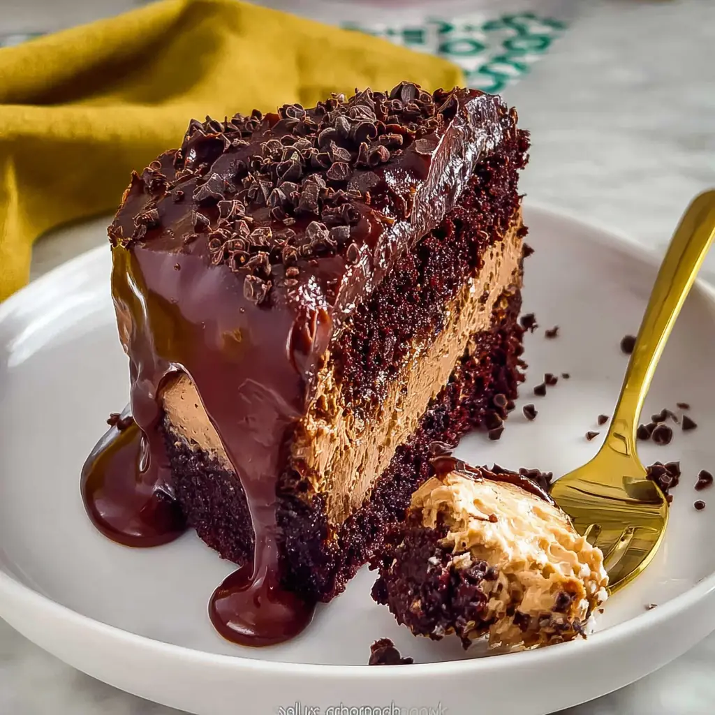 A delicious plate of Chocolate Mousse Cake