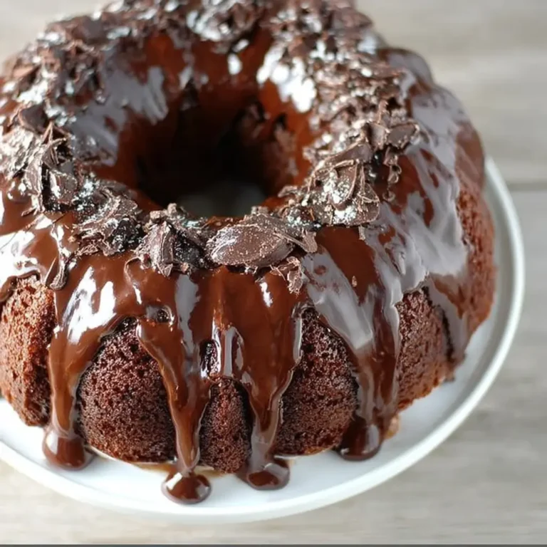 A delicious plate of Chocolate Sour Cream Bundt Cake