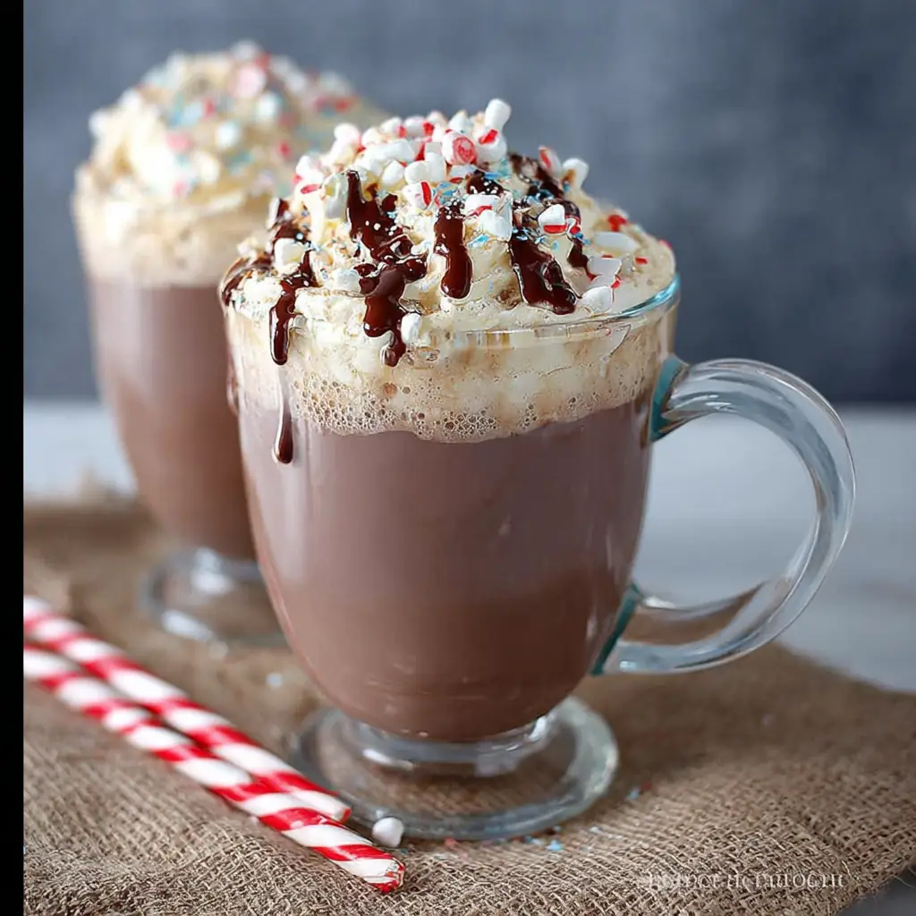 A delicious plate of Cinnamon Roll Hot Chocolate