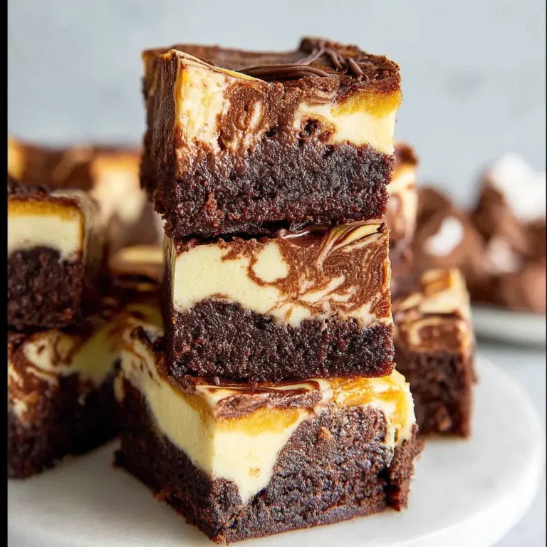 A delicious plate of Cream Cheese Brownies
