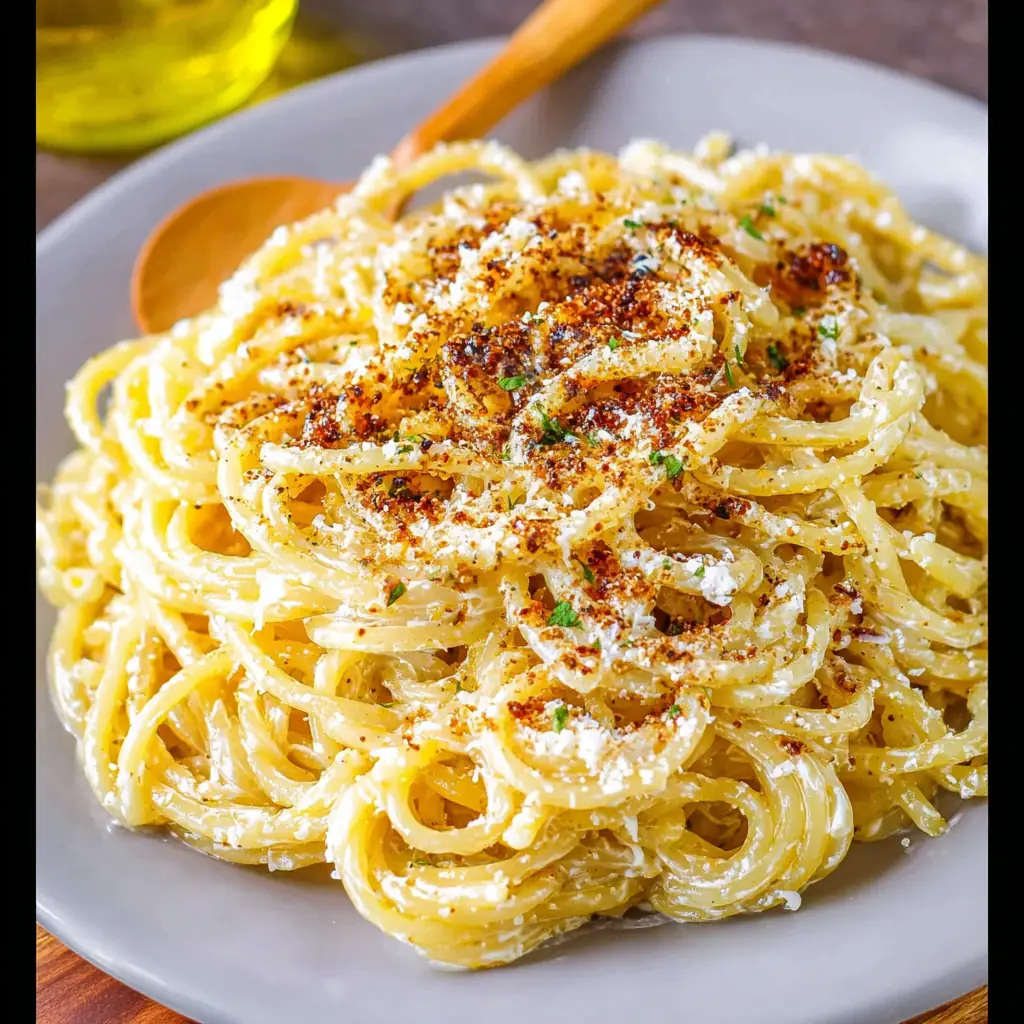 A delicious plate of Cream Cheese Pasta