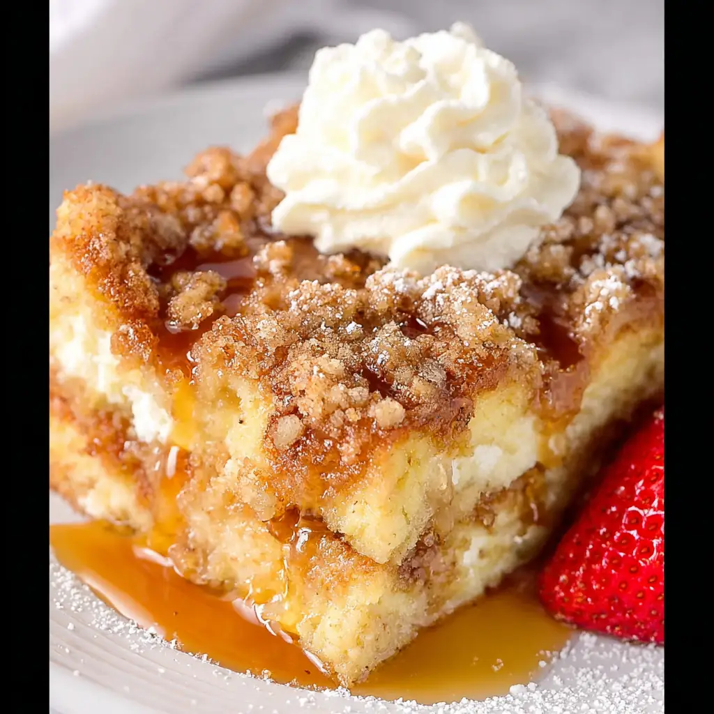 A delicious plate of Croissant French Toast