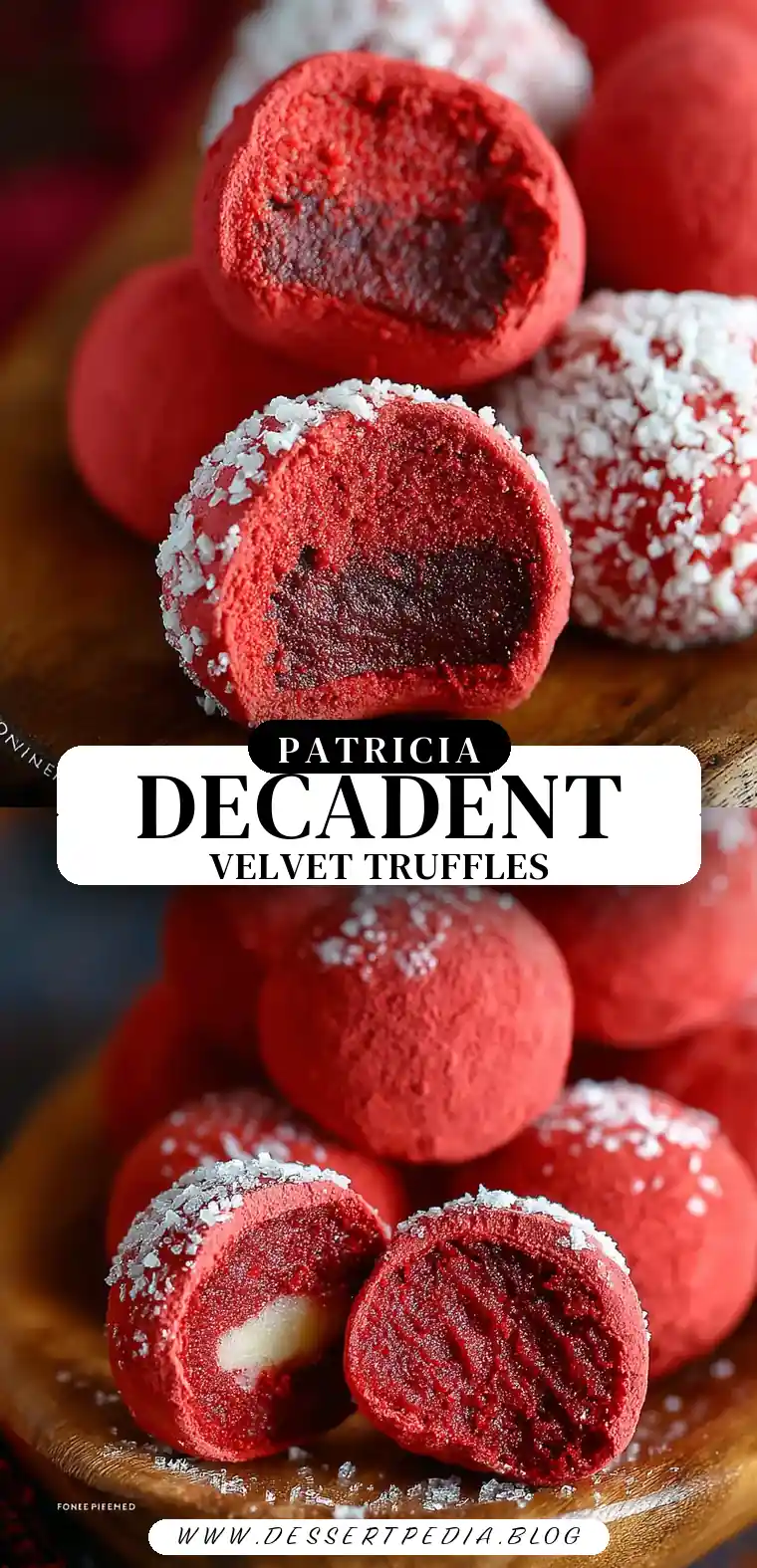 Pinterest pin (Design 3) for Red Velvet Truffles