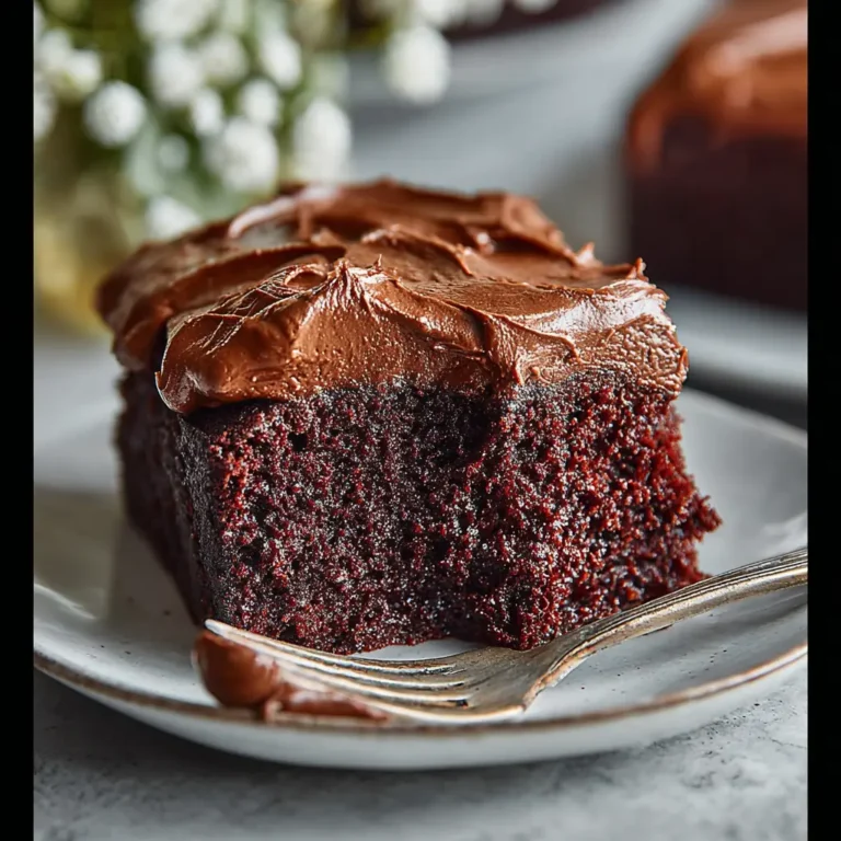 A delicious plate of Easy Chocolate Cake