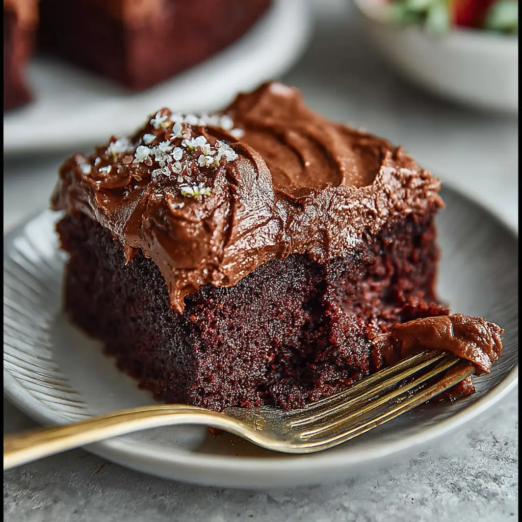 A delicious plate of Easy Chocolate Cake