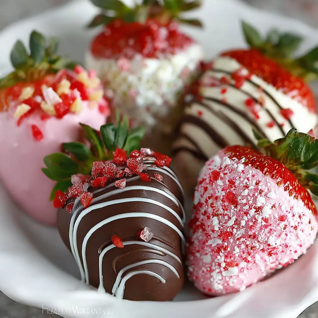 A delicious plate of Easy Chocolate Covered Strawberries