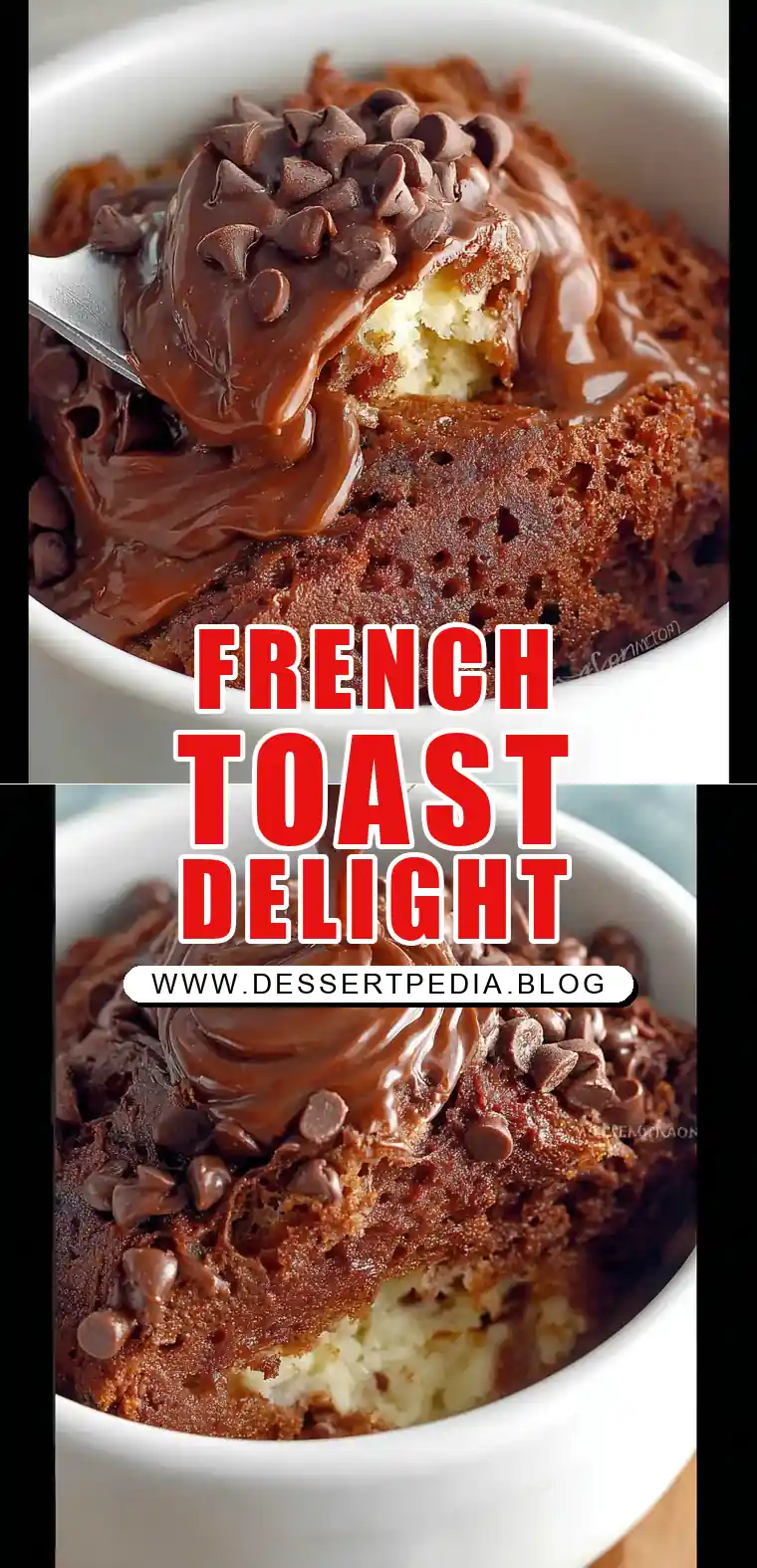 Pinterest pin (Design 1) for Easy French Toast Casserole