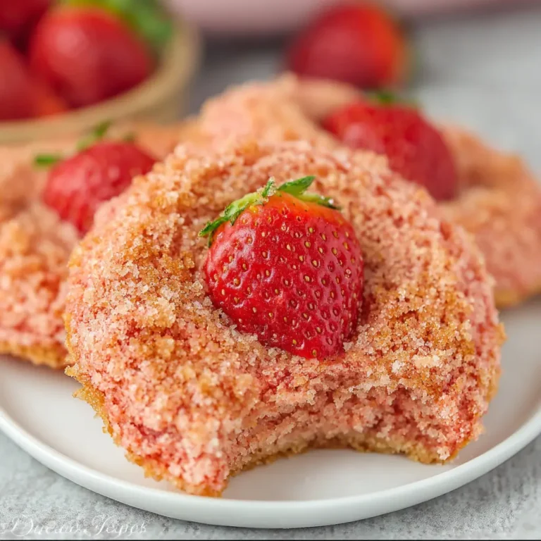A delicious plate of Fresh Strawberry Cupcakes