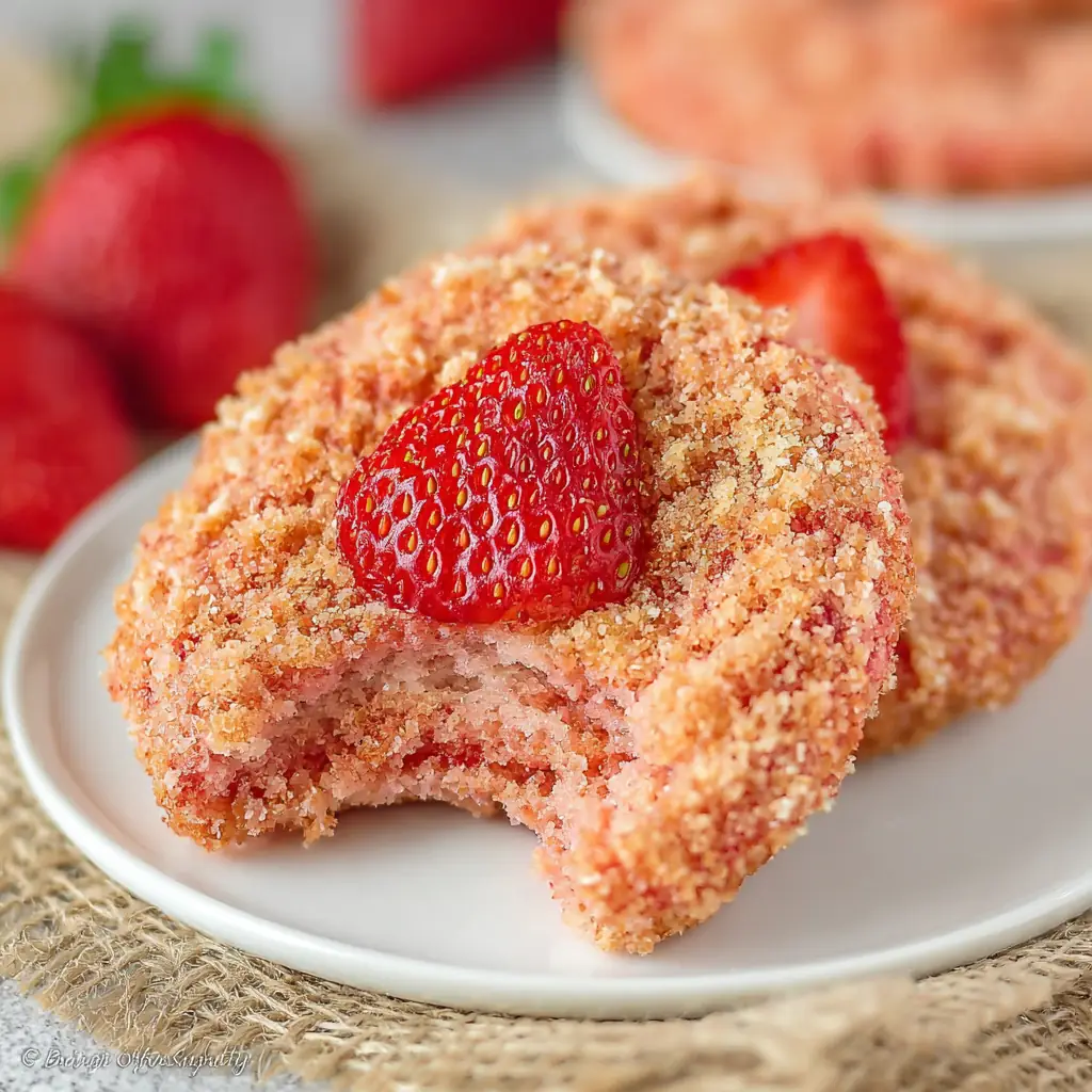 A delicious plate of Fresh Strawberry Cupcakes